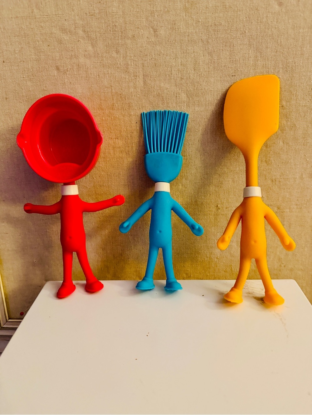 Vintage Head Chefs by Fiesta character silicone bendable kitchen tools. NWOT